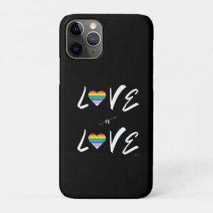 LGBTQIA Love is LOVE, Rainbow Heart Pride iPhone 11 Pro Case