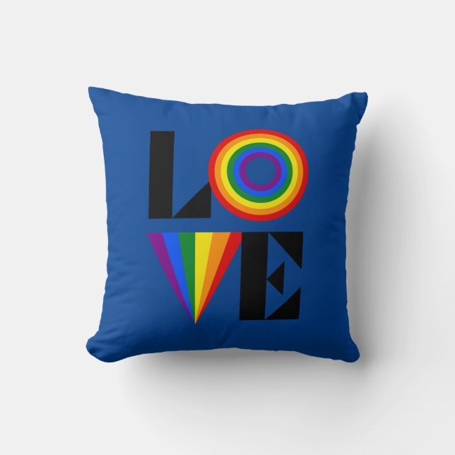 LGBTQIA+ LOVE THROW CUSHION (Front)