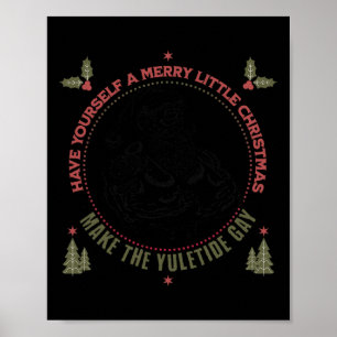Lgbtqia+ Make The Yuletide Gay Muscle Man Santa Ch Poster