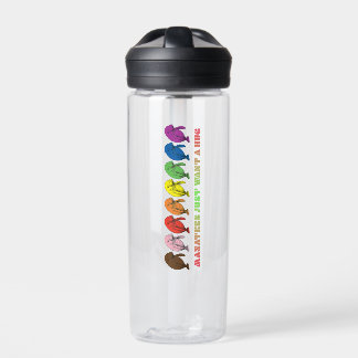 LGBTQIA+ Manatees just want a hug Water Bottle