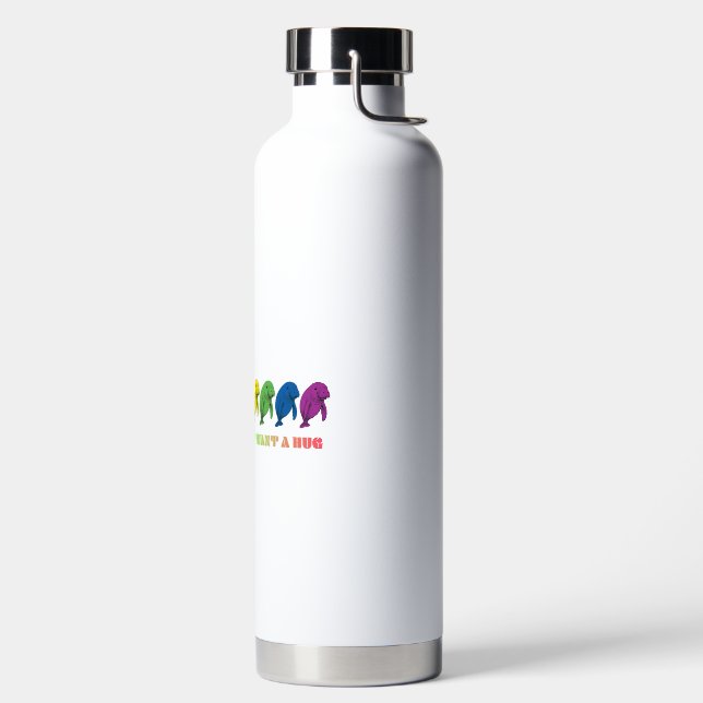 LGBTQIA+ Manatees just want a hug Water Bottle (Left)