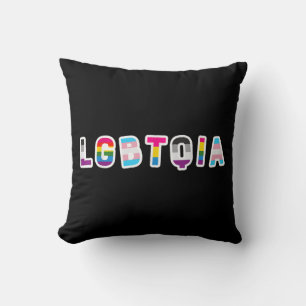 LGBTQIA Pride Flag LGBT Asexual Bi Pansexual Tran Cushion