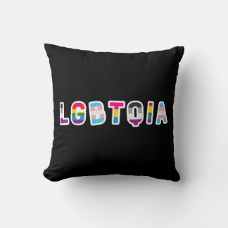 LGBTQIA Pride Flag  LGBT Asexual Bi Pansexual Tran Cushion