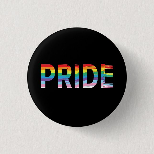LGBTQIA Pride Month Rainbow Support 3 Cm Round Badge (Front)