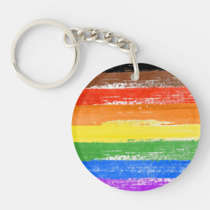 LGBTQIA+ Pride Paint Key Ring