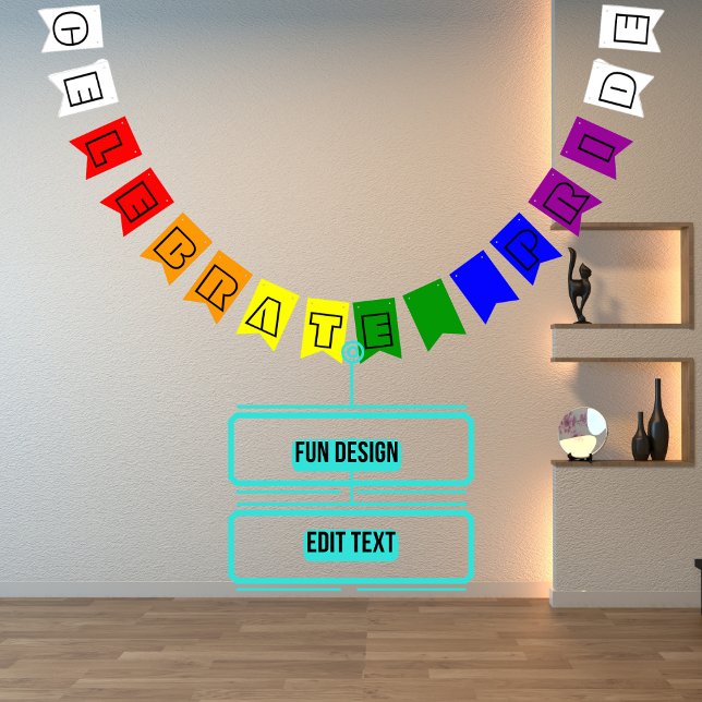 LGBTQIA Pride Rainbow Colour Block Bunting (Please enjoy our design and see the others in the collection.)
