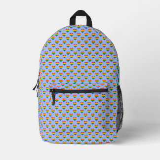 LGBTQIA Pride Rainbow Flag Hearts Pattern Printed Backpack