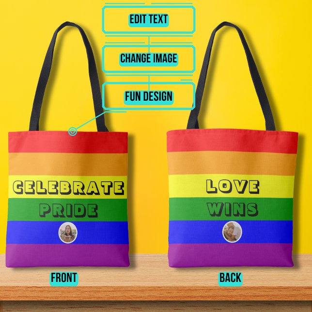 LGBTQIA+ Pride Rainbow Flag Tote Bag (Please enjoy our design and see the others in the collection.)