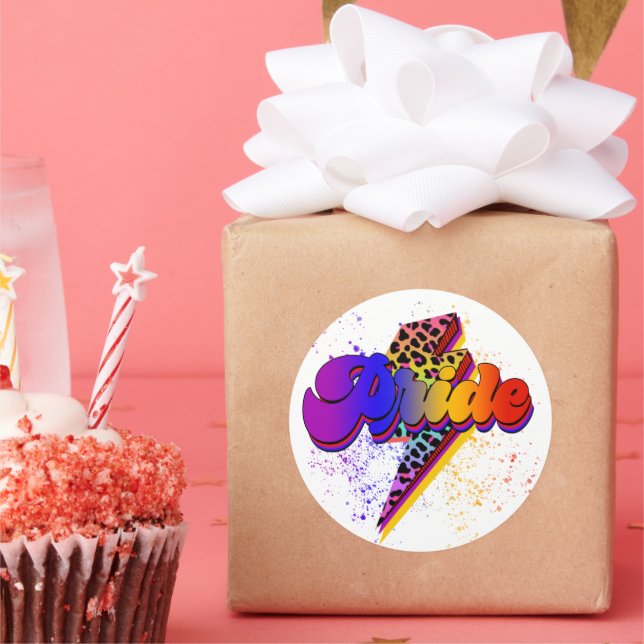 LGBTQIA+ Pride Support Awareness Classic Round Sticker (Party)