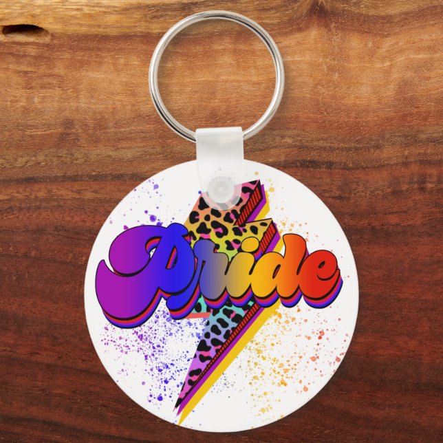 LGBTQIA+ Pride Support Awareness Key Ring (Front)