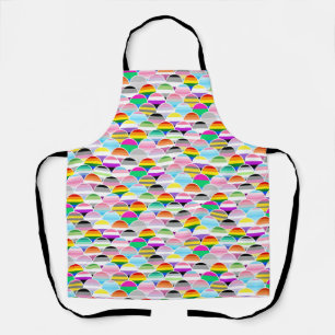 LGBTQIA+ Queer Scalloped Pride Flag Fans Apron