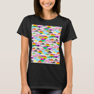 LGBTQIA+ Queer Scalloped Pride Flag Fans T-Shirt