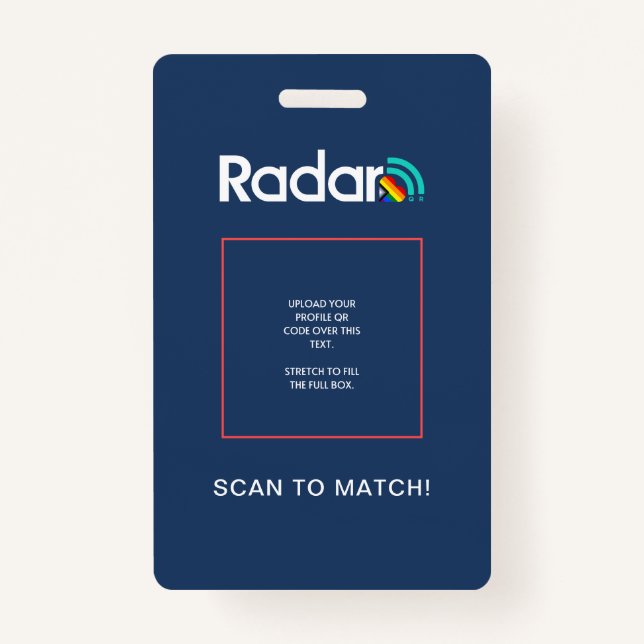 LGBTQIA+ - RadarQR Badge ID Badge (Front)