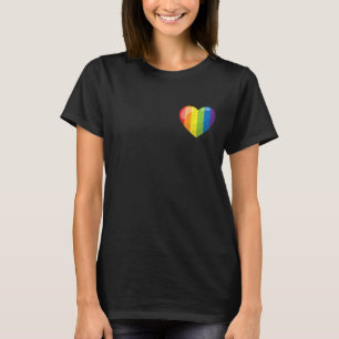 LGBTQIA+ Rainbow Heart Pride Gay Lesbian CSD Heart T-Shirt