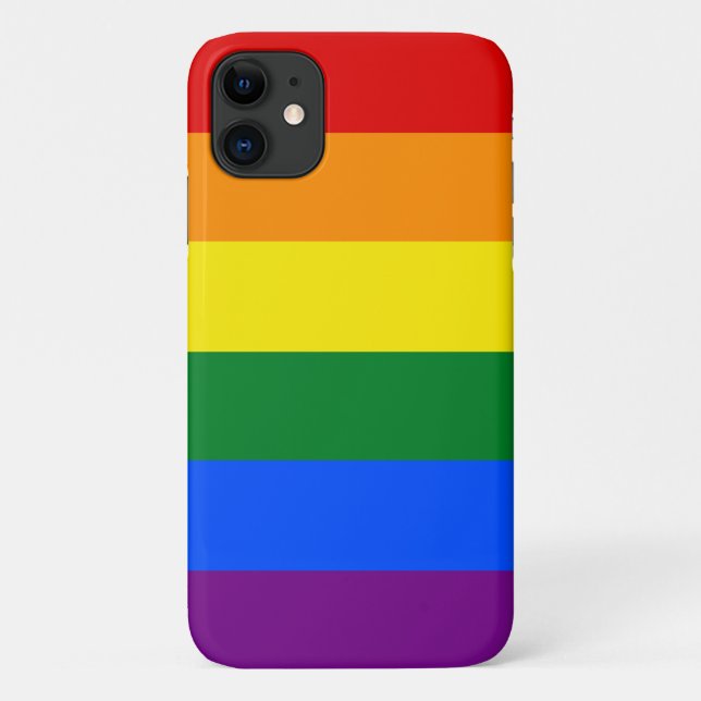 LGBTQIA+ Rainbow Phone Case (Back)