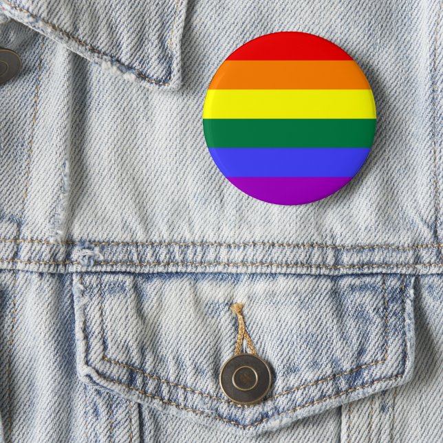 LGBTQIA+ Rainbow Pride Flag 6 Cm Round Badge (Creator Uploaded)