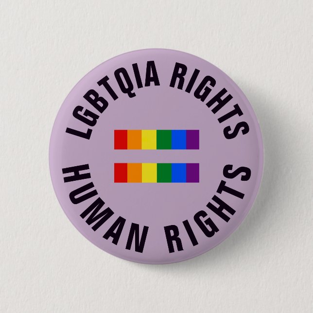 LGBTQIA Rights Equal Human Rights 6 Cm Round Badge (Front)