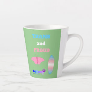 LGBTQIA Transgender Pride Caterpillar to Butterfly Latte Mug