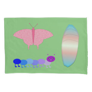 LGBTQIA Transgender Pride Caterpillar to Butterfly Pillowcase