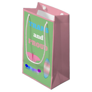 LGBTQIA Transgender Pride Caterpillar to Butterfly Small Gift Bag