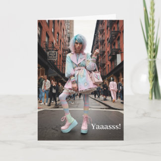 LGBTQIA Yaasss Birthday Greeting Card