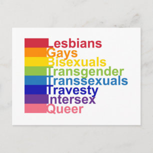 LGBTTTIQ POSTCARD