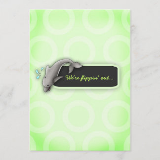 LGC | Flippin' Out Green Surprise Baby Shower Invitation