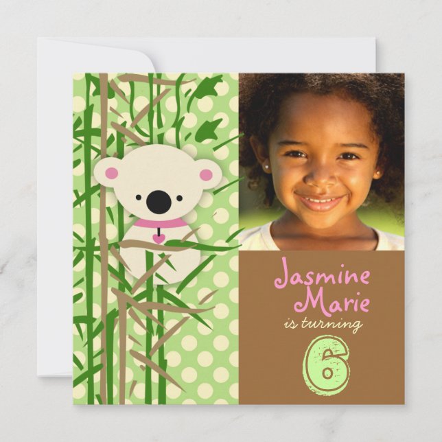 LGC | Koala Peek A Boo Brown Invitation (Front)
