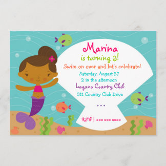 LGC The Merry Mermaid  African American Invitation