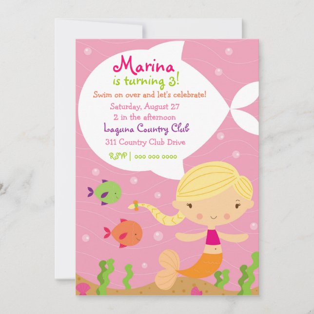 LGC | The Merry Mermaid | Blonde Invitation (Front)