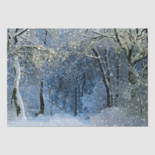 Lge Winter Wonderland Magical Glittery Snow Tissue Paper