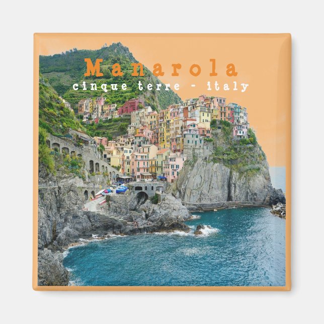 LGR0012 MANAROLA - Cinque Terre - Italy - Fridge Magnet (Front)
