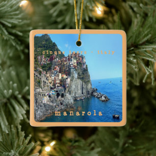 LGR004 MANAROLA ,Cinque Terre, Italy, Ceramic Ornament