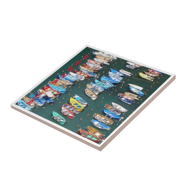 LGR016 VERNAZZA - Harbour - Cinque Terre -  Ceramic Tile (Side)