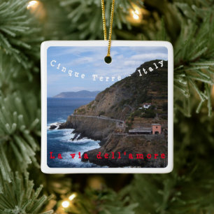 LGR017 CINQUE TERRE, Way of love, Italy, Ceramic Ornament