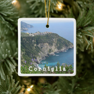 LGR023 CORNIGLIA - Cinque Terre - Italy, Ceramic Ornament
