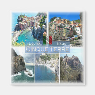 LGR040 CINQUE TERRE, Mosaic, Italy, Fridge Magnet