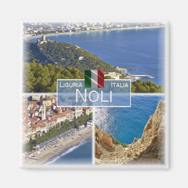 LGR048 NOLI, Mosaic, Liguria, Italy, Fridge Magnet (Front)