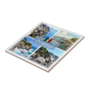 LGR053 ZOAGLI, Mosaic, Liguria, Italy, Ceramic Tile