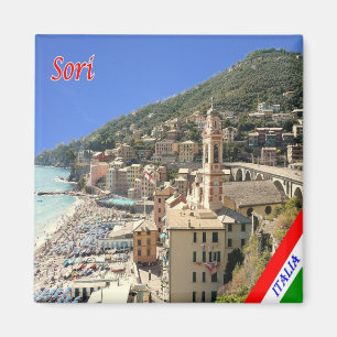 LGR106 SORI, Panorama, Liguria, Italy, Fridge Magnet