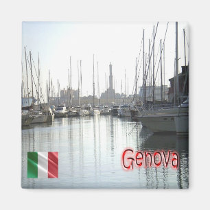 LGR148 GENOA Port, Liguria, Italy, Fridge Magnet