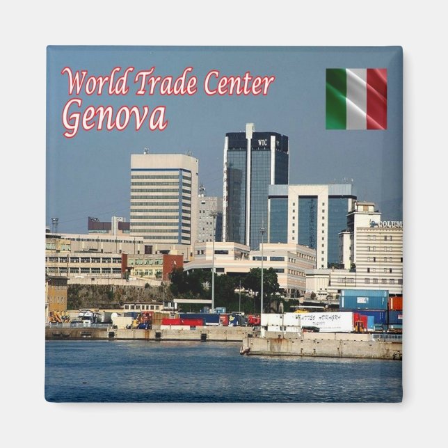 LGR159 GENOA, World Trade Centre, Fridge Magnet (Front)