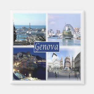 LGR164 GENOVA, Mosaic, Liguria, Italy, Fridge Magnet