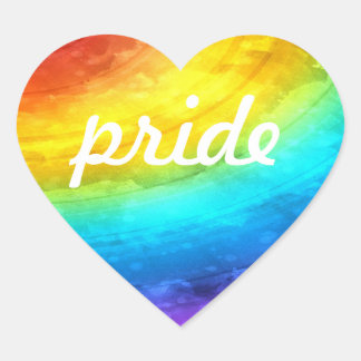 LGTBQA+ Rainbow Pride Heart Sticker