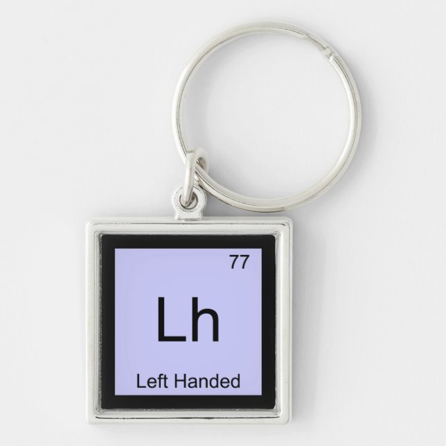Lh - Left Handed Chemistry Periodic Table Symbol Key Ring (Front)