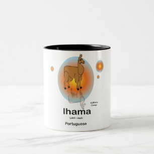 Lhama, in the Portuguese language Two-Tone Coffee Mug