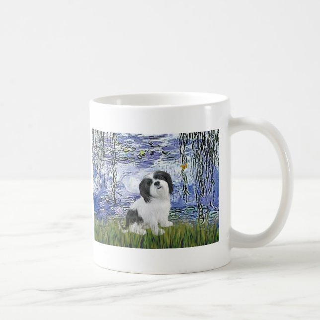 Lhasa Apso 2 - Lilies 6 Coffee Mug (Right)