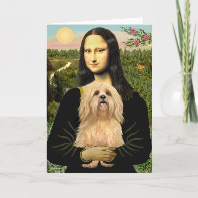 Lhasa Apso 9 - Mona Lisa Card (Front)