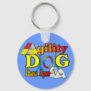 Lhasa Apso Agility Gifts Key Ring