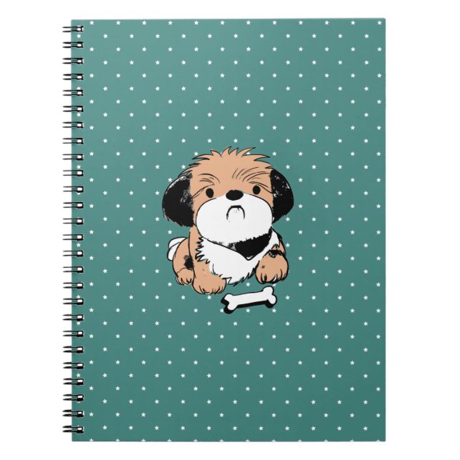 Lhasa Apso and dog treat Notebook (Front)